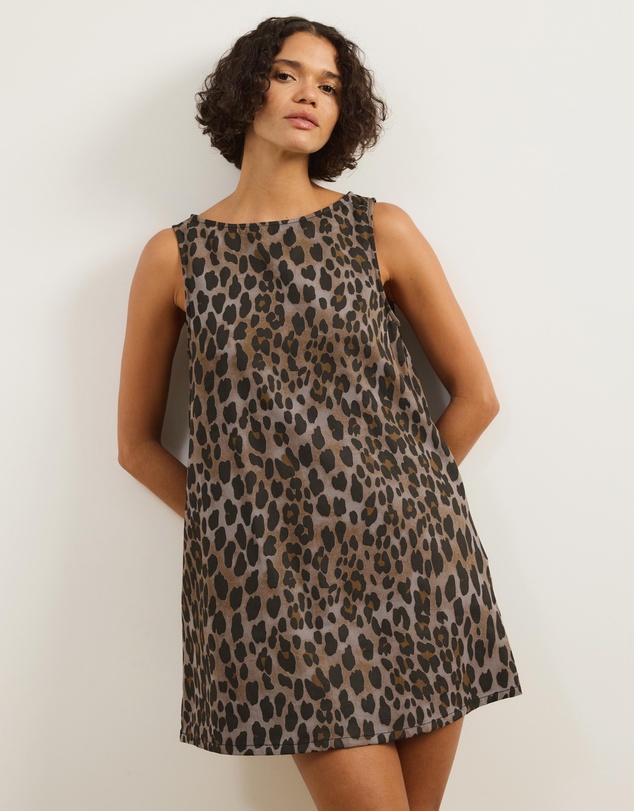 Atmos&Here - Rhe Cotton Twill A-Line Mini Dress