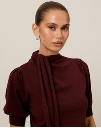 Tussah - Alice Neck Tie Knitted Top