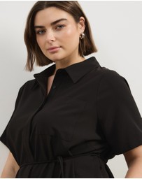 Atmos&Here Curvy - Aveline Tie Back Shirt