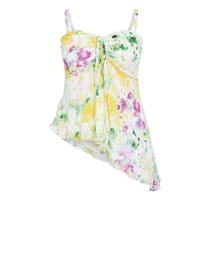City Chic - Skai Asymmetrical Print Top