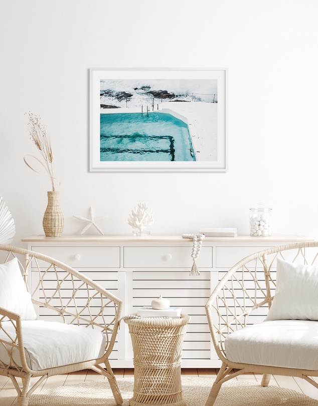 Olive et Oriel - Icey Bergs Bondi Art Print