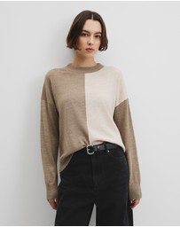 Country Road - Colour Block Merino Knit