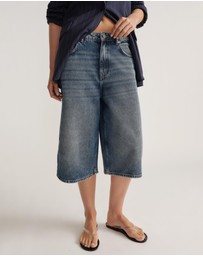 Decjuba - D-Luxe Denim Long Line Shorts