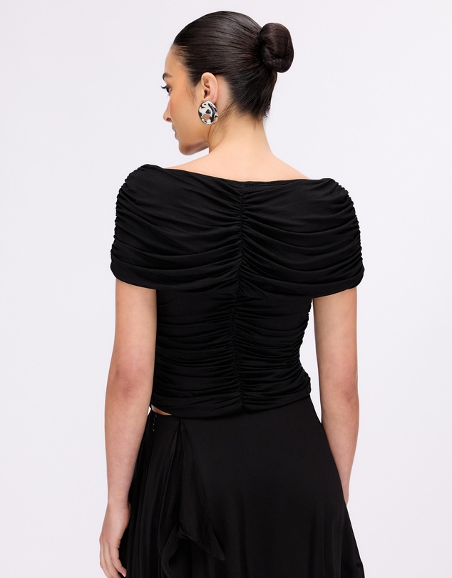 Minima Esenciales - Saffron Jersey Ruched Top