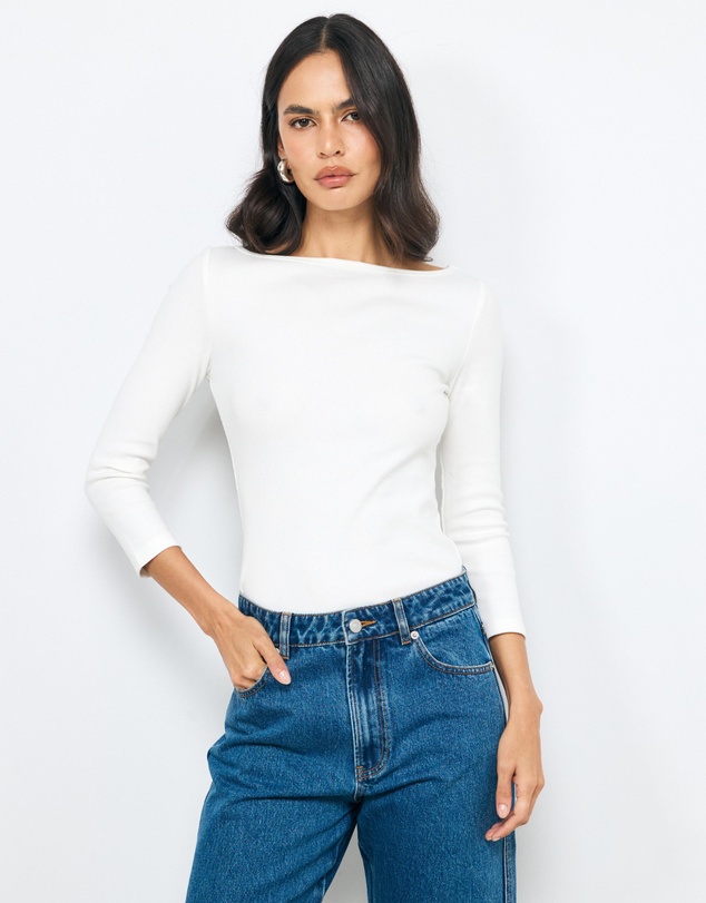 AERE - Ribbed Long Sleeve T-Shirt