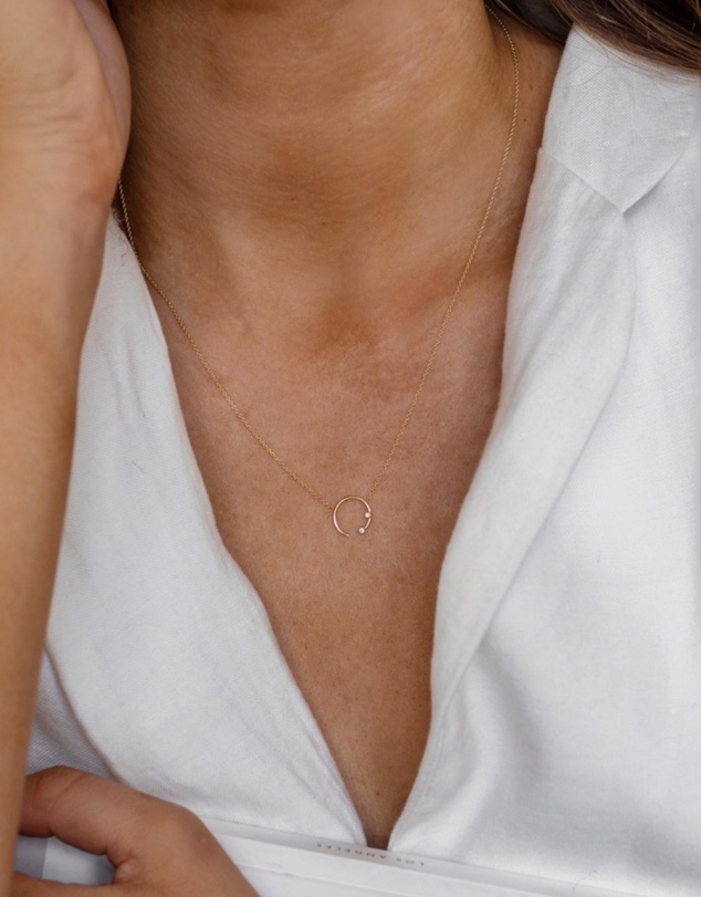 Luna Rae - Solid Gold - Eclipse Diamond Necklace