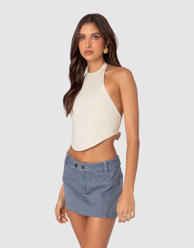 EDIKTED - Raine Curved Halter Top