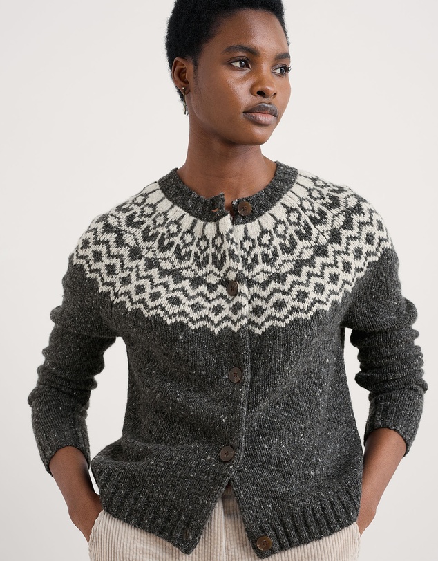 Seasalt - Seasalt Cornwall Grey Port Kinnis Cardigan Merino