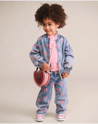 Huxbaby - Dreamy Denim Cherry Jacket - Babies-Teens