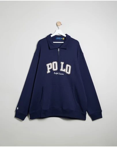 Polo Ralph Lauren - Big & Tall Logo Fleece Quarter-Zip Sweatshirt