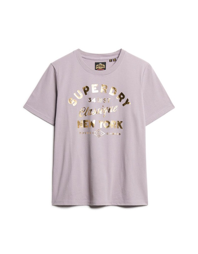Superdry - Luxe Metallic Logo Relaxed Tee