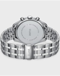 Cluse - Aravis Dual Timer Steel, Blue, Silver Colour