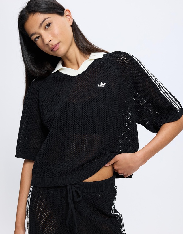 adidas Originals - Knitted Crochet Polo