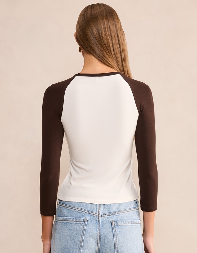 Forever New - Sasha Contrast Raglan Sleeves Top