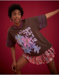 KINGA CSILLA - Kamala Block Print Fae Frill Skort