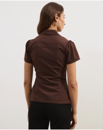 Atmos&Here - Emma Cap Sleeve Blouse