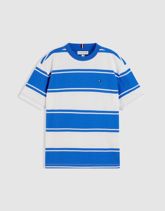Tommy Hilfiger - Boys 3-7 Stripe Jersey Crew Neck T-Shirt - Kids