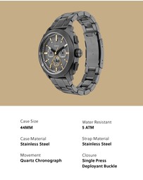 Fossil - Machine Gun-Metal Chronograph Watch
