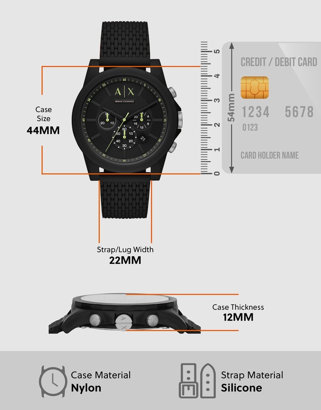 Armani Exchange - Black Chronograph Watch AX1344