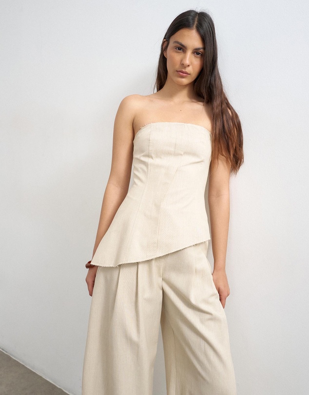 TOPSHOP - Sina Asymmetric Bandeau Top