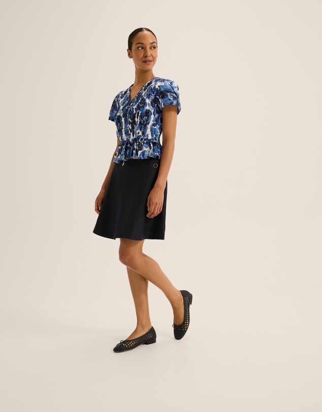 Review - Elizabeth Shirred Peplum Top