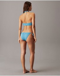 Calvin Klein - CK Monogram Texture Tie Side Bikini Bottoms