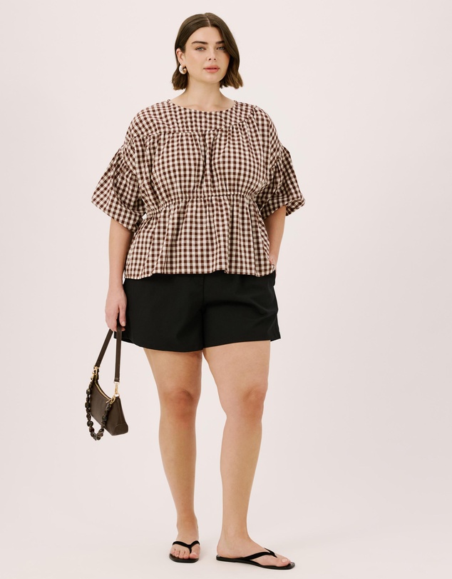 Atmos&Here Curvy - Cressida Cotton Smock Top