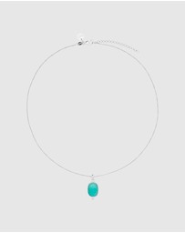 Najo - Fleur Silver Amazonite Necklace (45cm+ext)