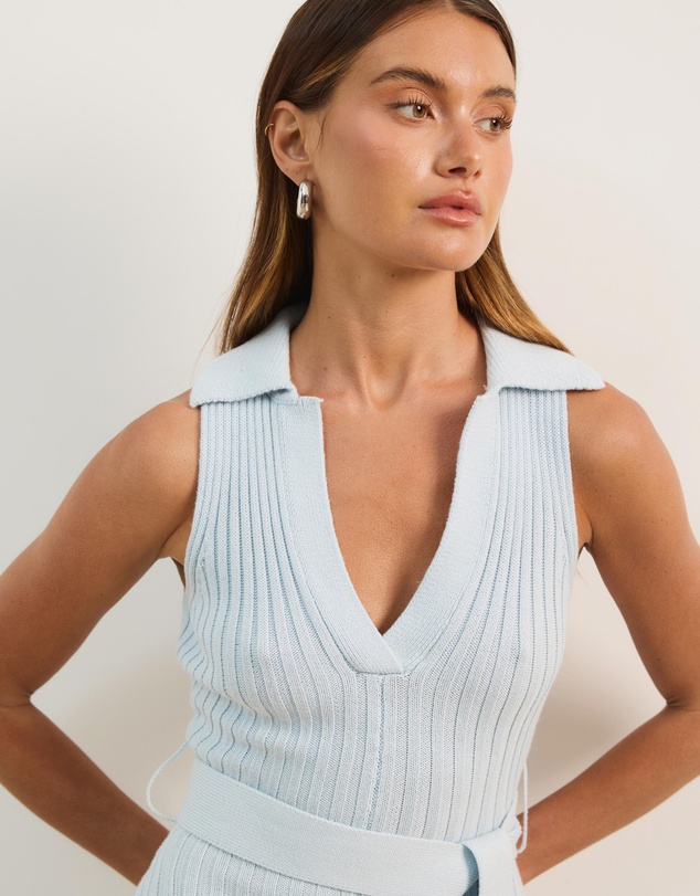 Atmos&Here - Joni Sleeveless Rib Knit Midi Dress