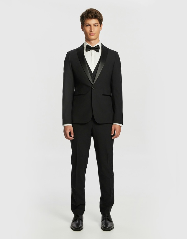 yd. - Seville Slim Tuxedo Wool Blend Suit Jacket