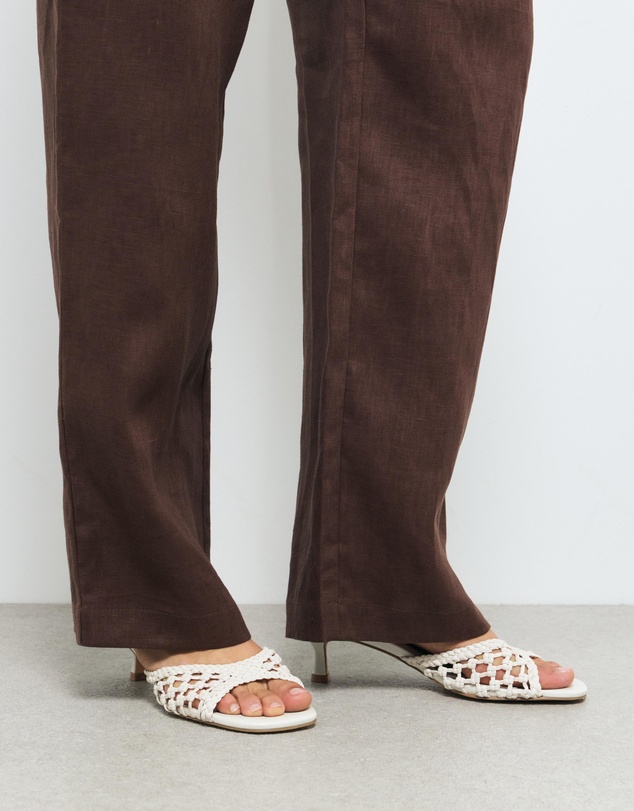 AERE - Leather Crossover Strappy Heels