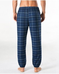 Mitch Dowd - Mens Check Herringbone Pyjama Pant - Navy