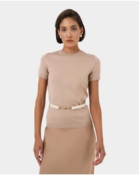 Forcast - Emeri Leather Adjustable Belt