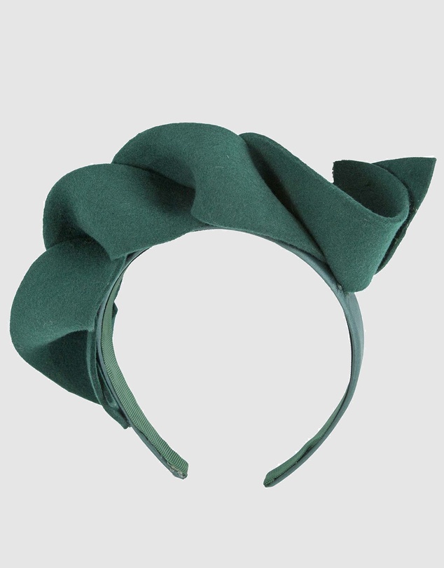 Max Alexander - Felt Green Spiral Fascinator