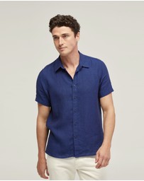 Oxford - Leyton Pure Linen Short Sleeve Shirt