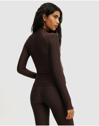 Cotton On Body Active - Fleece Lined Long Sleeve Zip Thru