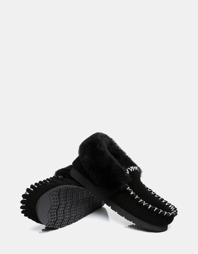 EVERAU - EverAU Ugg Popo Moccasin Sheepskin Upper Moccasins