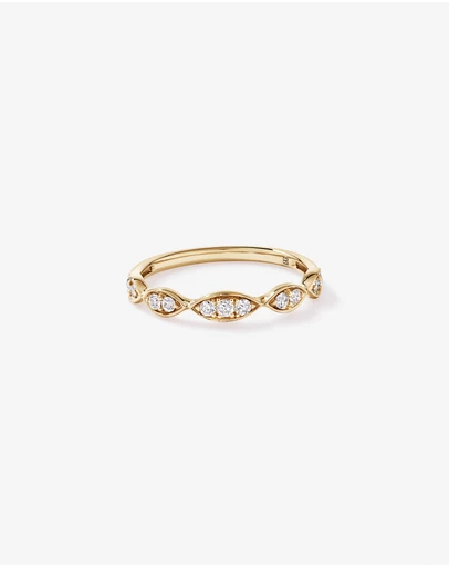Michael Hill - 0.20TW Diamond Twist Wedding Band in 14kt Yellow Gold