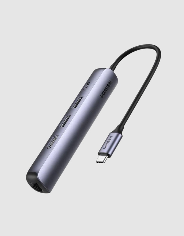 Ugreen - UGREEN 5-in-1 USB-C Docking Station 4K HDMI Ethernet USB 3.0 PD Charging Grey