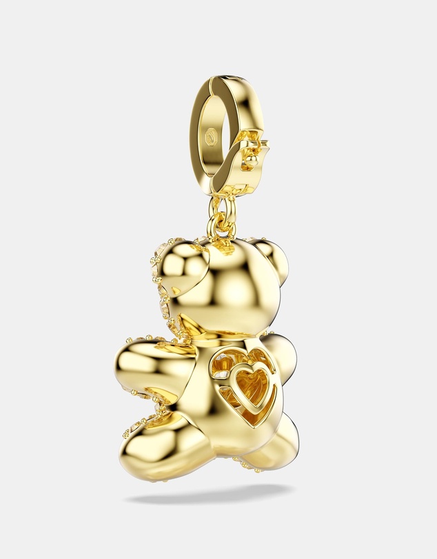 Swarovski - Idyllia Charm, Mixed Cuts, Teddy, Gold Tone, 18K Gold Finish