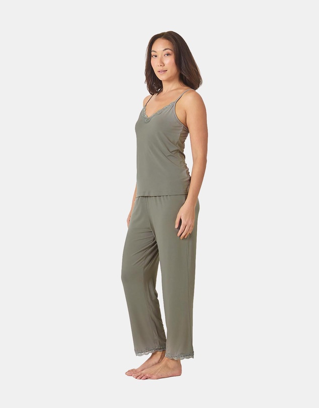 Gingerlilly - Britt Bamboo Lace Cami Long PJ
