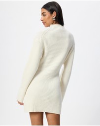 & Other Stories - Rib-Knit Mock-Neck Mini Dress