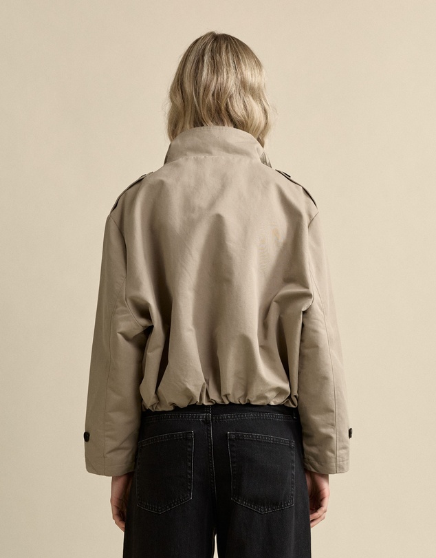 MVN - Cropped Funnel Trench Coat