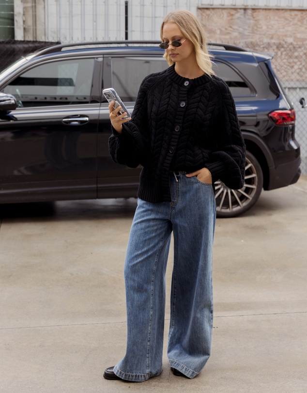 ALEXANDRA - Haven Cardigan Black