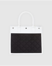 JETT BLACK - Soho Monochrome Quilted Tote Bag