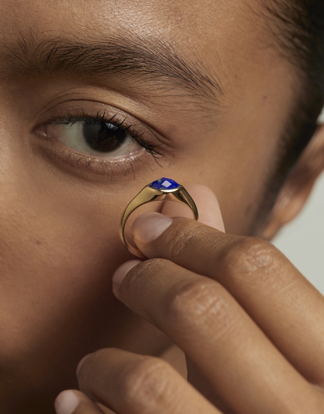 PDPAOLA - Lapis Lazuli Nomad Stamp Ring