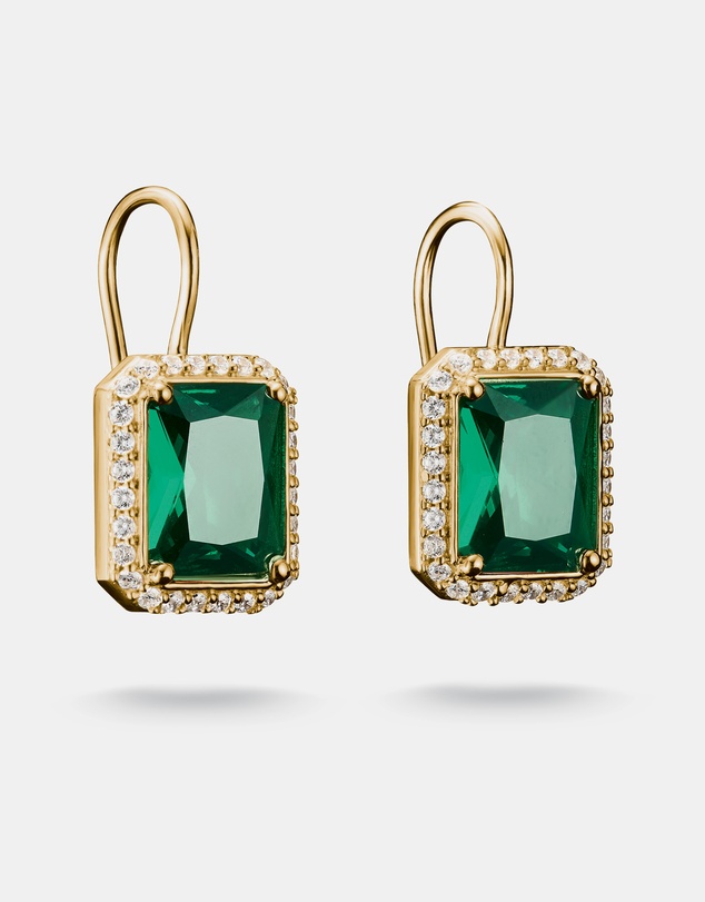 THOMAS SABO - THOMAS SABO Earrings with Green Octagonal Stones