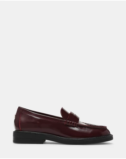 Steve Madden - Adison Wine Leather Loafers