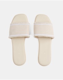 Tommy Hilfiger - Frayed Canvas Sandals - Women's