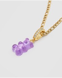 Nialaya Jewellery - Men's Purple Gummy Bear Necklace